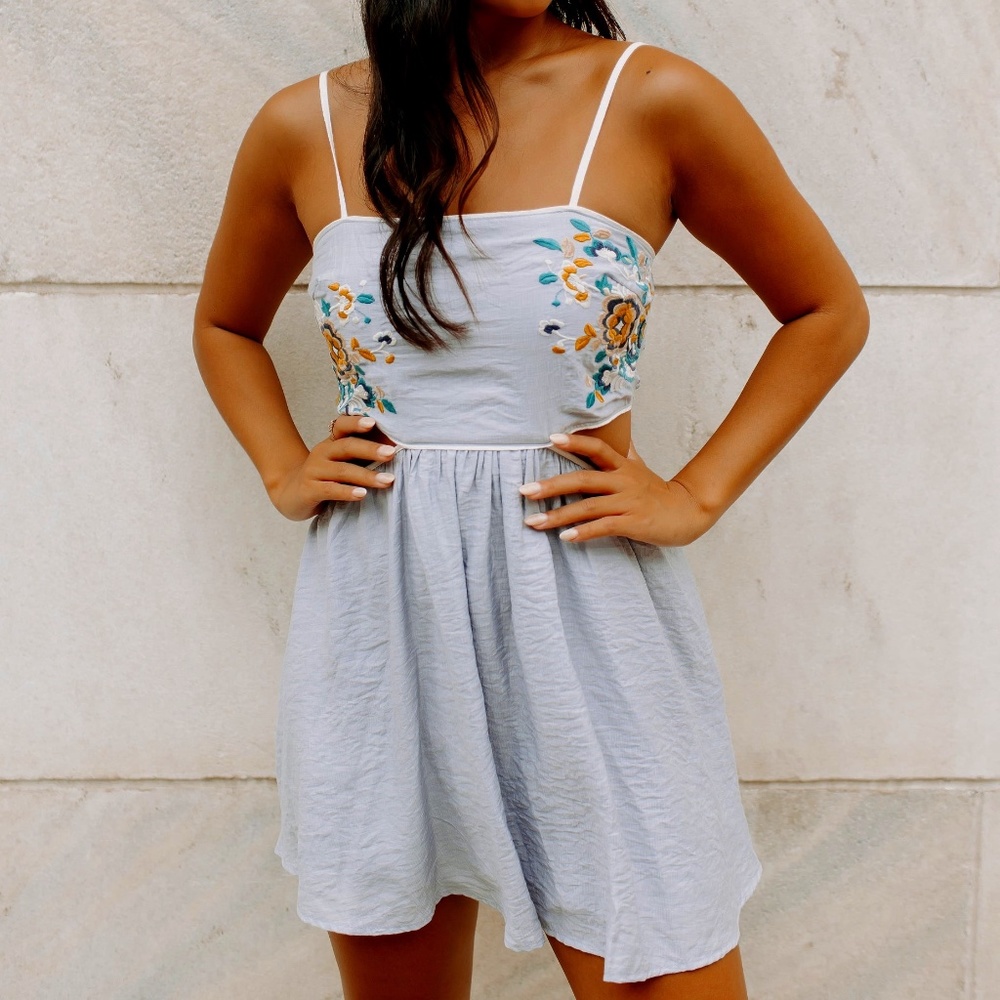 NWT Embroidered Mini Dress